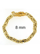 Bracelet Kings Byzantine Chain Gold Plated 7 mm 17 cm