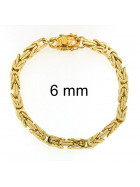 Bracciale Bizantina Chaine placcato oro 11 mm 21 cm