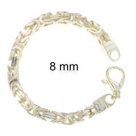 Bracelet Kings Byzantine Sterlingsilver 8 mm 22 cm