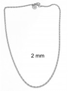 Necklace S-Curb Chain Silver Plated or Doublé