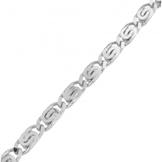 Necklace S-Curb Chain Silver Plated 10 mm 85 cm