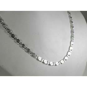Necklace S-Curb Chain Silver Plated 10 mm 85 cm