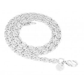 Necklace S-Curb Chain Silver Plated 10 mm 85 cm