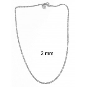 Necklace S-Curb Chain Silver Plated 10 mm 85 cm