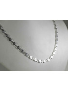 Necklace S-Curb Chain Silver Plated 10 mm 85 cm
