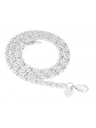 Necklace S-Curb Chain Silver Plated 10 mm 85 cm