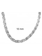 Necklace S-Curb Chain Silver Plated 10 mm 85 cm