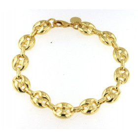 Kaffeebohnenarmband vergoldet 8 mm Armband...