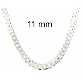 Curb Chain Necklace Silver Plated