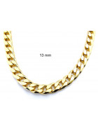 Curb Chain Necklace gold doublé 3 mm 40 cm