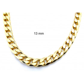 Curb Chain Necklace gold plated 3 mm 55 cm