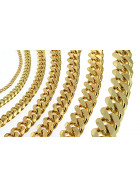 Curb Chain Necklace gold plated 3 mm 55 cm