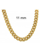 Curb Chain Necklace gold plated 3 mm 55 cm