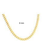 Collar cadena Grumetta chapada en oro 9 mm 65 cm