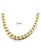 Collar cadena Grumetta chapada en oro 9 mm 65 cm
