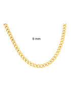 Curb Chain Necklace gold plated 16,5 mm 100 cm