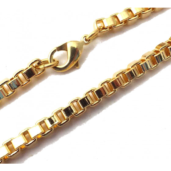 Collar cadena veneciano chapado en oro amarillo o rosa