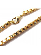 Venezianerkette vergoldet o. Gold o. Rosegold Doublé Maße wählbar Halskette Damen Herren Schmuck Anhängerkette
