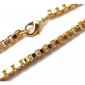 Collar cadena veneciano chapado en oro amarillo 1,5 mm 42 cm