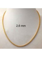 Collar cadena veneciano chapado en oro amarillo 1,5 mm 42 cm