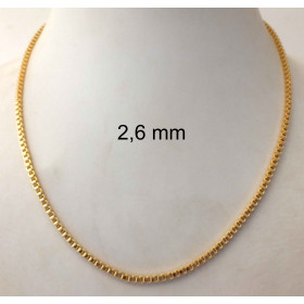 Venezianerkette vergoldet 2,6 mm 42 cm