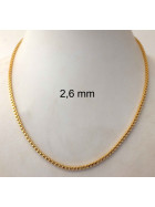 Venezianerkette vergoldet 2,6 mm 42 cm
