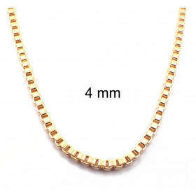 Collar cadena veneciano oro rosa doublé 1,5 mm 42 cm