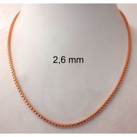 Collana Veneziana oro rosa doublé 1,5 mm 40 cm