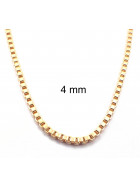 Collar cadena veneciano oro rosa doublé 1,5 mm 42 cm