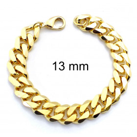 Curb Chain Bracelet Gold Doublé 3 mm 16 cm