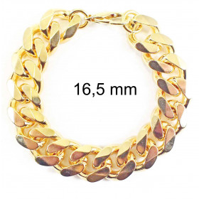 Bracelet chaine Gourmette or doublé 5,5 mm 16 cm