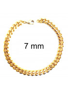 Bracelet chaine Gourmette or doublé 5,5 mm 16 cm