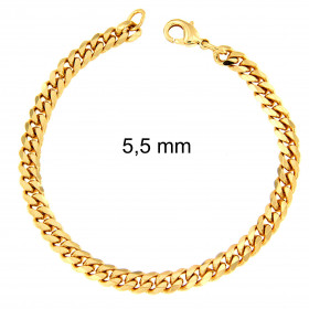 Curb Chain Bracelet Gold Doublé 5,5 mm 19 cm