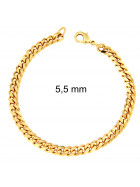 Curb Chain Bracelet Gold Doublé 5,5 mm 20 cm