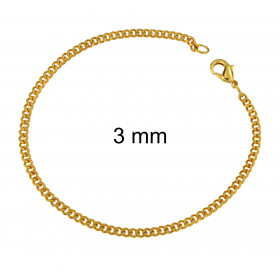 Bracciale Grumetta oro doublé 7 mm 20 cm