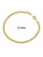 Bracciale Grumetta oro doublé 7 mm 20 cm