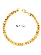 Bracciale Grumetta oro doublé 7 mm 20 cm