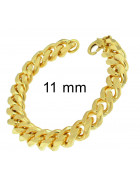 Pulsera cadena grumetta oro doublé 13 mm 19 cm