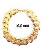 Bracelet chaine Gourmette or doublé 13 mm 19 cm