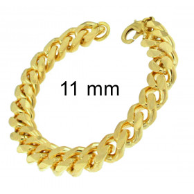 Bracelet chaine Gourmette or doublé 13 mm 20 cm