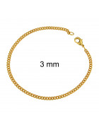 Curb Chain Bracelet Gold Plated 5,5 mm 19 cm
