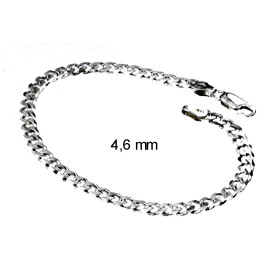 Bracciale catena Grumetta 925 argento 5,5 mm 16 cm