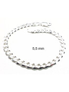 Bracelet Curb Chain Sterling Silver 5,5 mm 21 cm