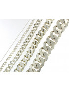 Bracelet Curb Chain Sterling Silver 10 mm 18 cm