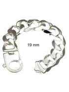 Pulsera cadena Grumetta Plata de ley 10 mm 18 cm