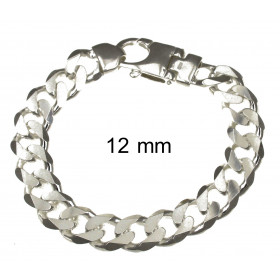 Bracelet chaine Gourmette 925 argent 10 mm 19 cm