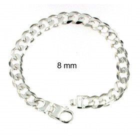 Bracelet Curb Chain Sterling Silver 12 mm 23 cm