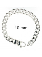 Bracelet chaine Gourmette 925 argent 15 mm 21 cm