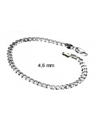 Bracelet Curb Chain Sterling Silver 17 mm 18 cm