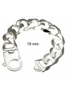 Bracelet Curb Chain Sterling Silver 19 mm 21 cm